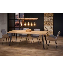 Stół rozkładany DICKSON 120 cm - 180 cm w optyce dąb naturalny*Halmar New
