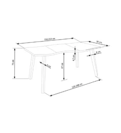 Stół rozkładany DICKSON 150 cm - 210 cm w optyce dąb naturalny*Halmar Best