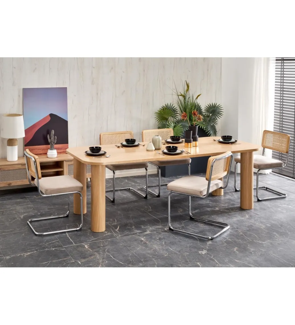 Stół rozkładany ELEFANTE 160 cm - 240 cm w kolorze dąb naturalny*Halmar Outlet