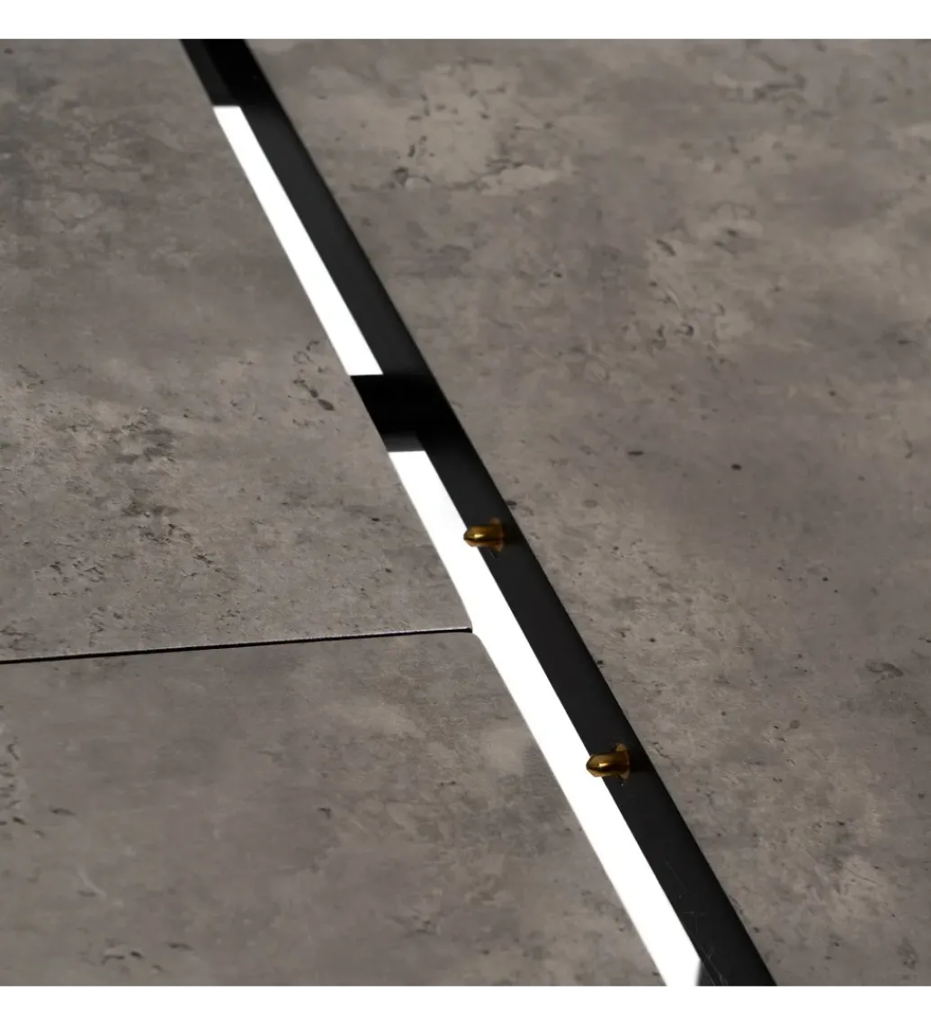 Stół rozkładany ESTANDNO od 120 do 160 cm szary czarny*Zona-Design New