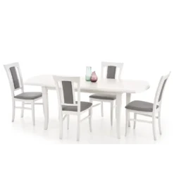 Stół rozkładany FRYDERYK 160 cm - 240 cm biały*Halmar Discount