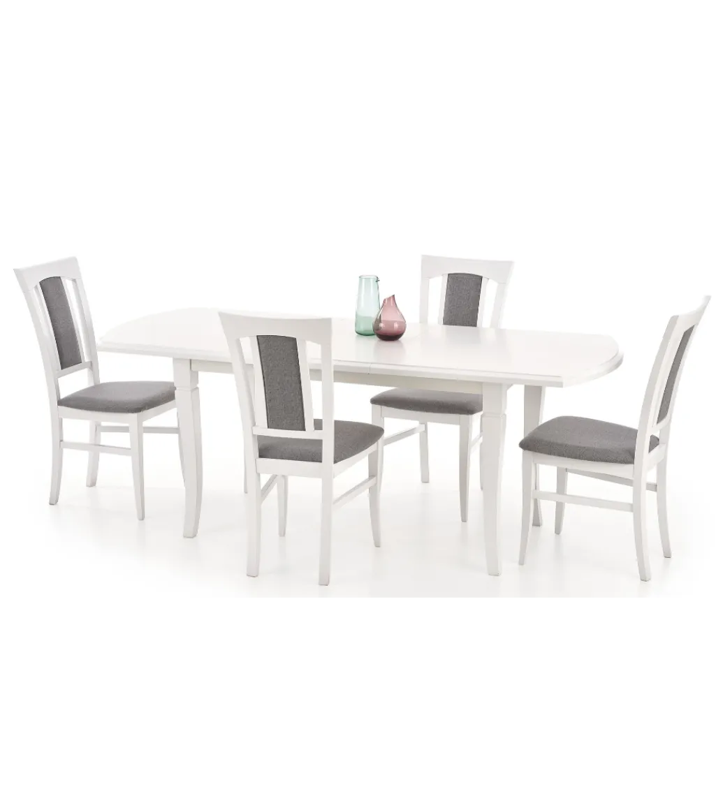 Stół rozkładany FRYDERYK 160 cm - 240 cm biały*Halmar Discount