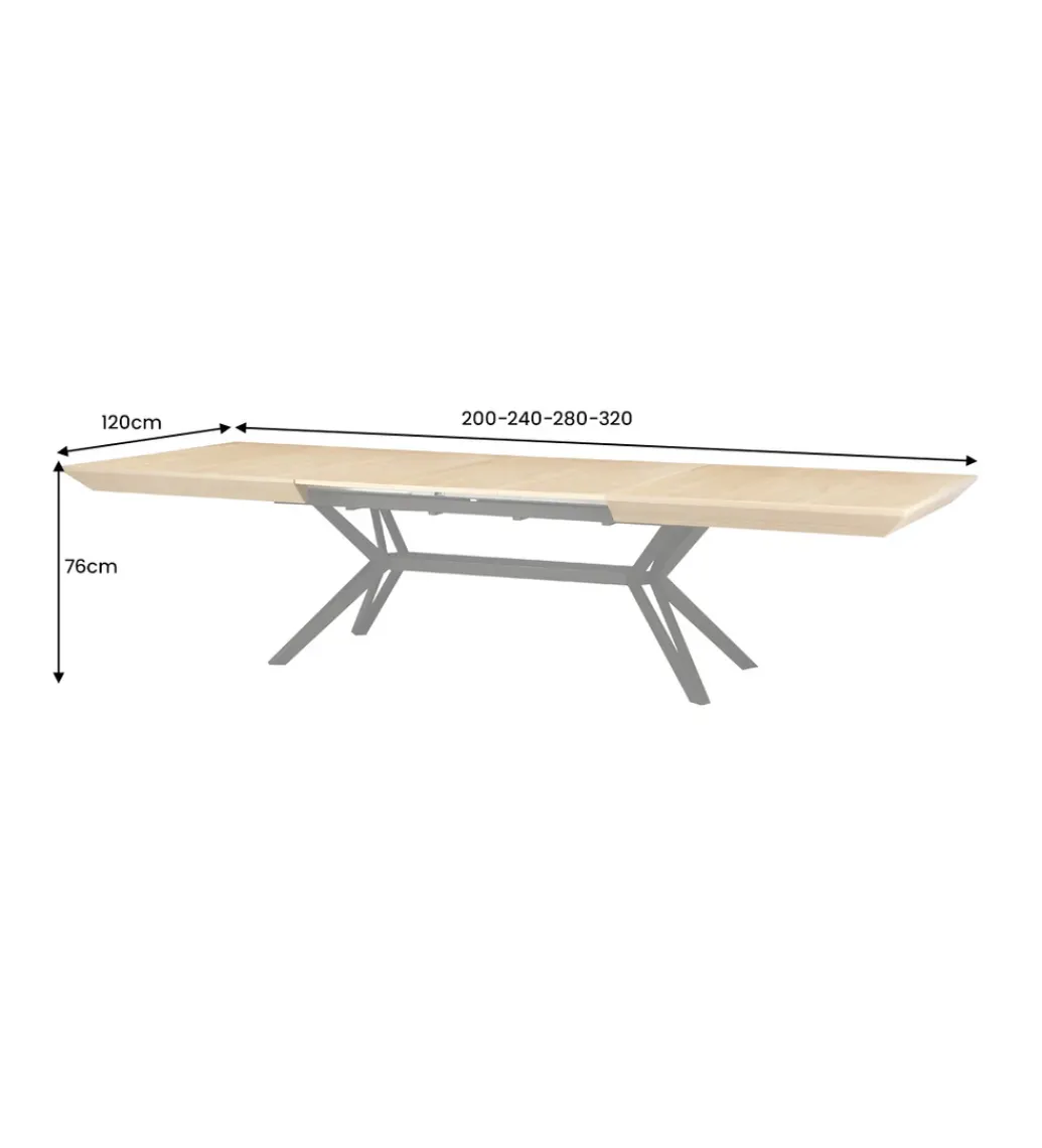 Stół rozkładany GIANT 200 do 320 cm kolor naturalnego dębu*Invicta Interior Hot