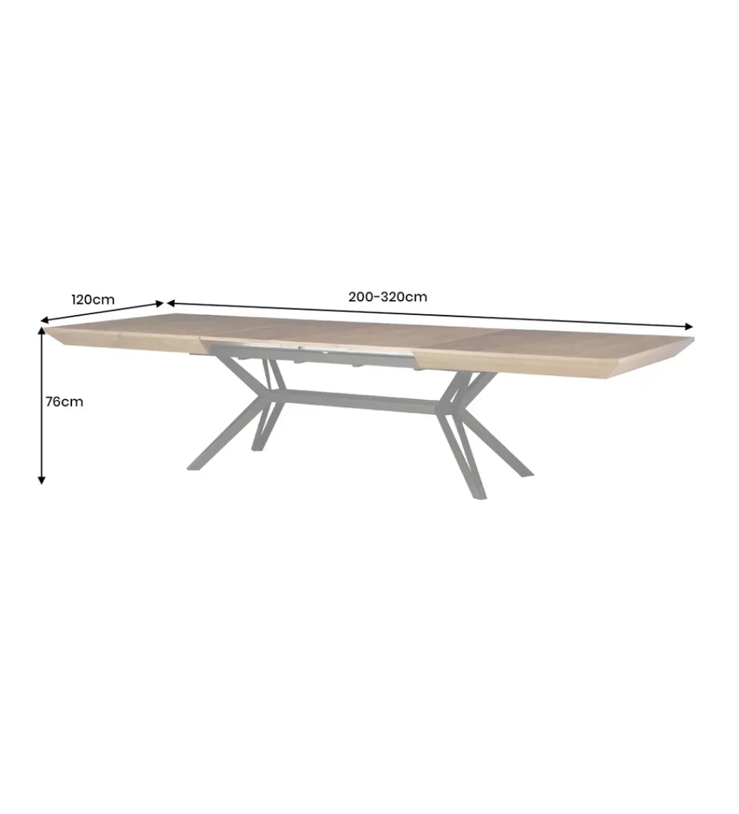Stół rozkładany GIANT 200 do 320 cm kolor naturalnego orzecha*Invicta Interior Hot