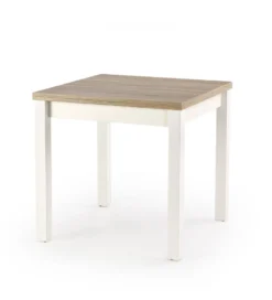 Stół rozkładany GRACJAN 80 cm - 160 cm w kolorze dąb sonoma z kolorem białym*Halmar Online