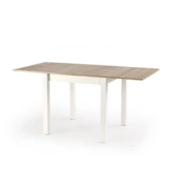 Stół rozkładany GRACJAN 80 cm - 160 cm w kolorze dąb sonoma z kolorem białym*Halmar Online
