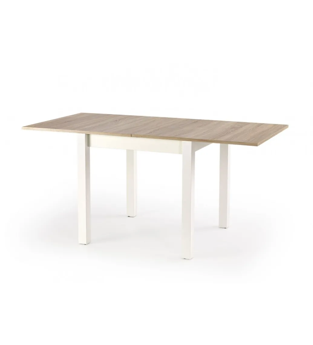 Stół rozkładany GRACJAN 80 cm - 160 cm w kolorze dąb sonoma z kolorem białym*Halmar Online