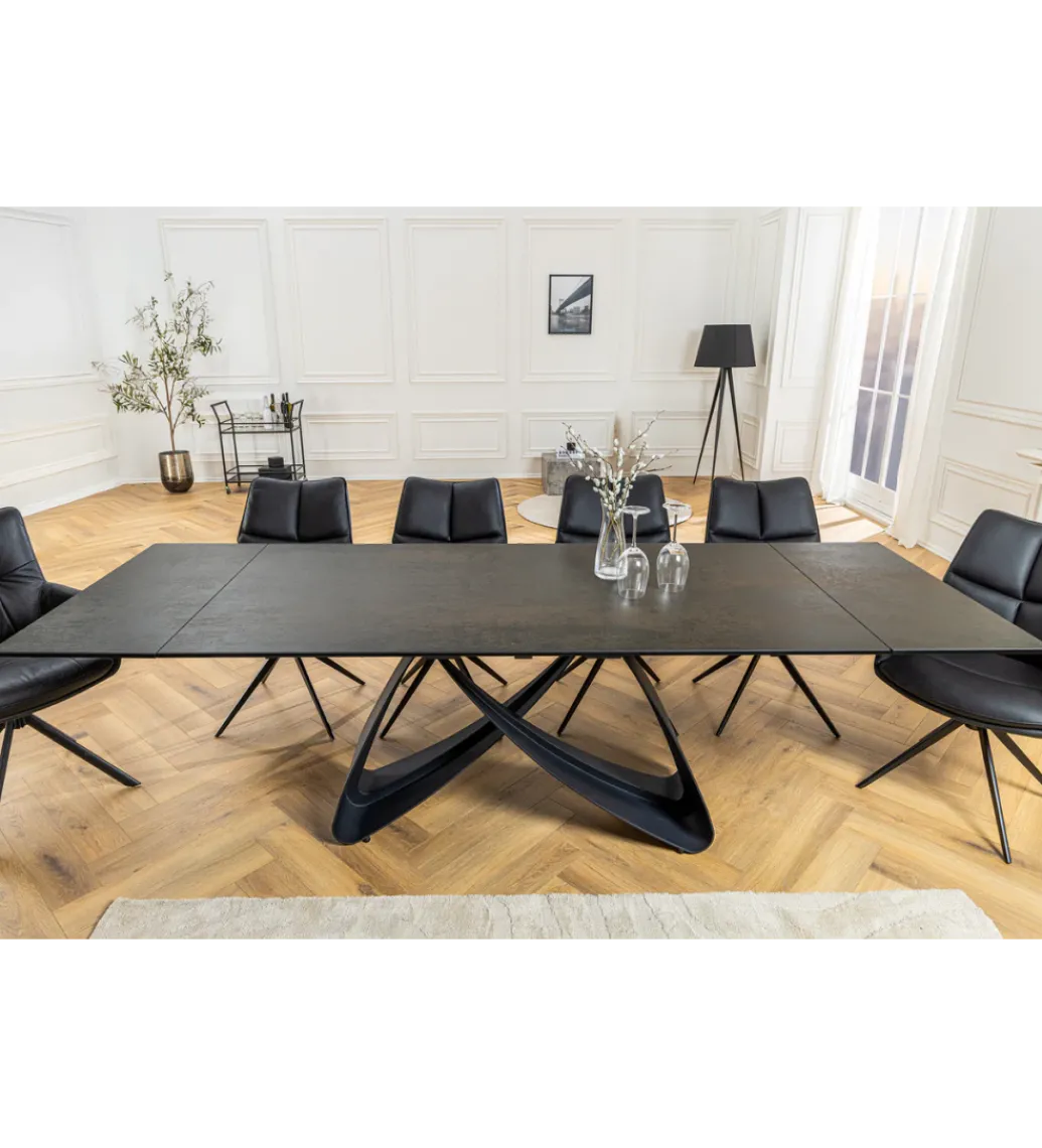 Stół rozkładany INFINITY 180 cm 220 cm 260 cm rdzawoczarny ceramika*Invicta Interior New