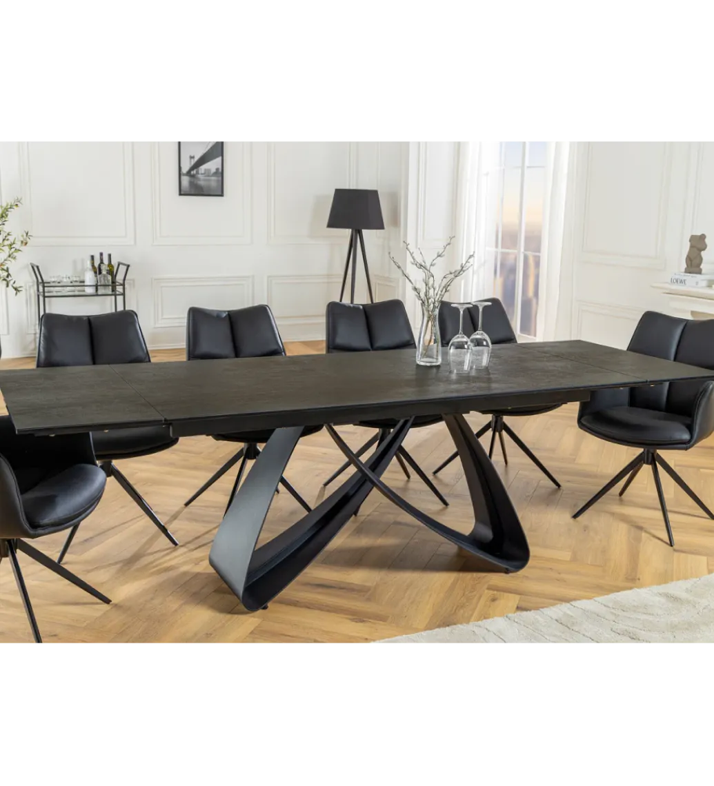 Stół rozkładany INFINITY 180 cm 220 cm 260 cm rdzawoczarny ceramika*Invicta Interior New