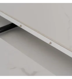 Stół rozkładany JAMEOX 120 cm czarny blat ceramika w optyce marmuru*Zona-Design Best