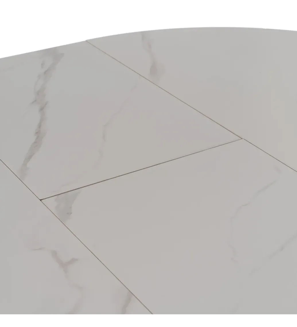 Stół rozkładany JAMEOX 120 cm czarny blat ceramika w optyce marmuru*Zona-Design Best
