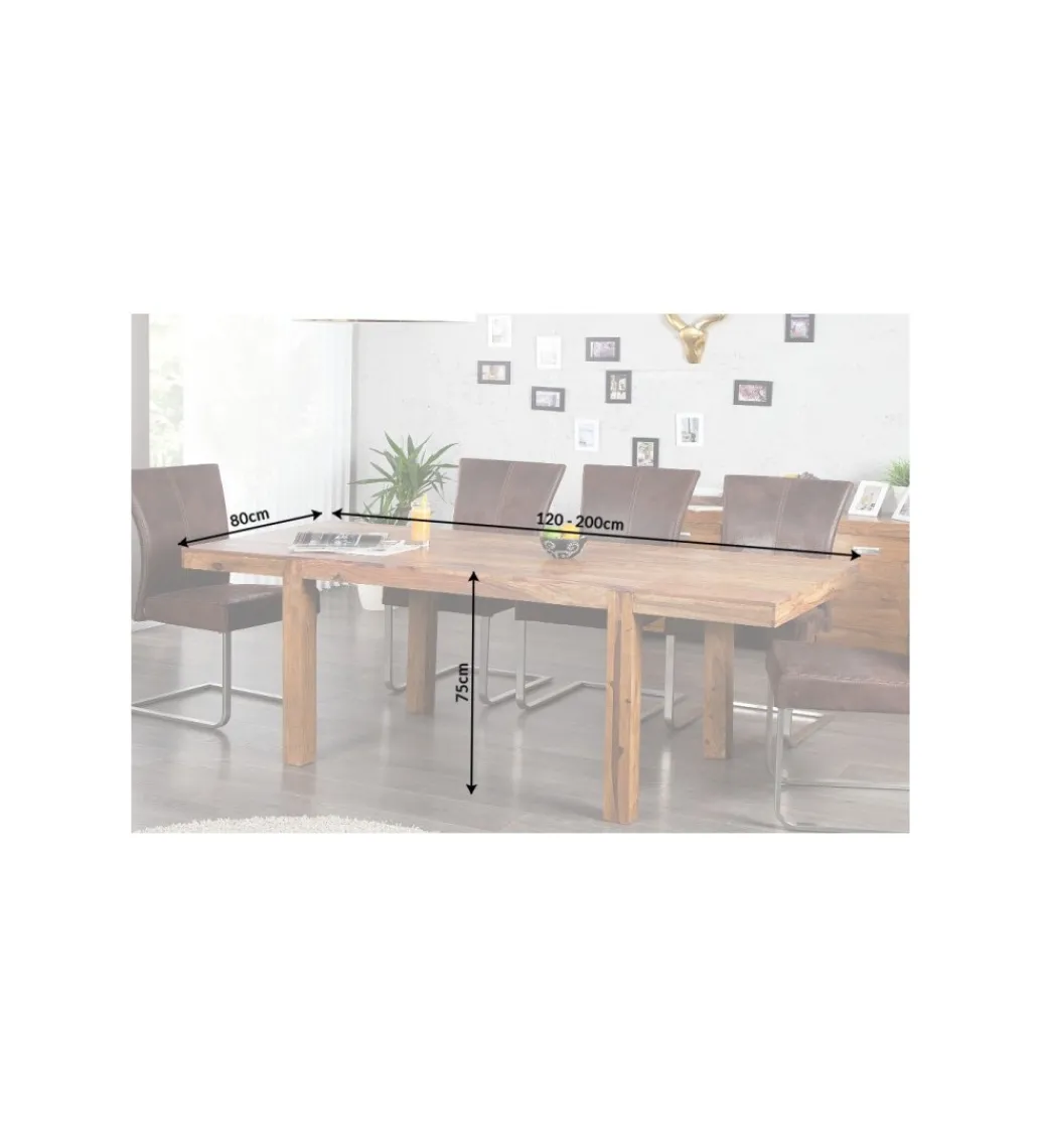 Stół rozkładany Lagos 120 cm - 200 cm drewno sheesham*Invicta Interior Outlet