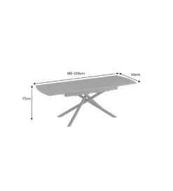 Stół rozkładany MIKADO 180 do 230 cm ceramiczny grafit*Invicta Interior Sale