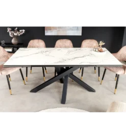 Stół rozkładany MONTREAL Marvelous 180 Cm - 220 Cm - 260 cm Ceramika W Optyce białego Marmuru*Invicta Interior Online