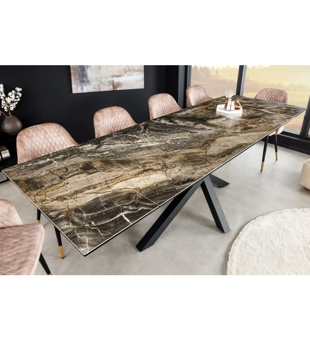 Stół Rozkładany MONTREAL Marvelous 180 Cm - 220 Cm - 260 Cm Ceramika W Optyce Marmuru*Invicta Interior Online