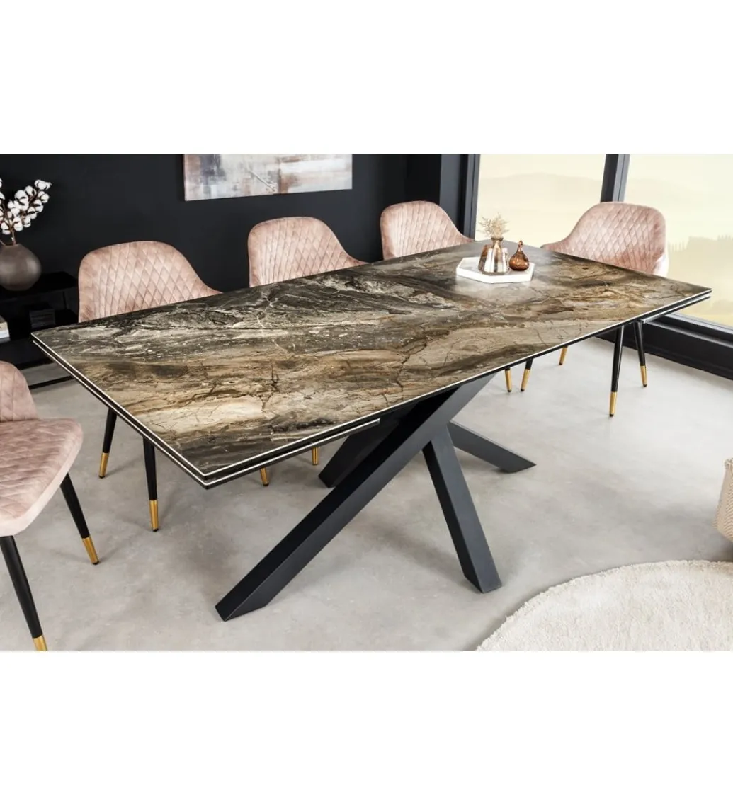 Stół Rozkładany MONTREAL Marvelous 180 Cm - 220 Cm - 260 Cm Ceramika W Optyce Marmuru*Invicta Interior Online
