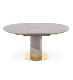 Stół rozkładany MUSCAT 120 cm - 160 cm w optyce szarego marmuru*Halmar Online