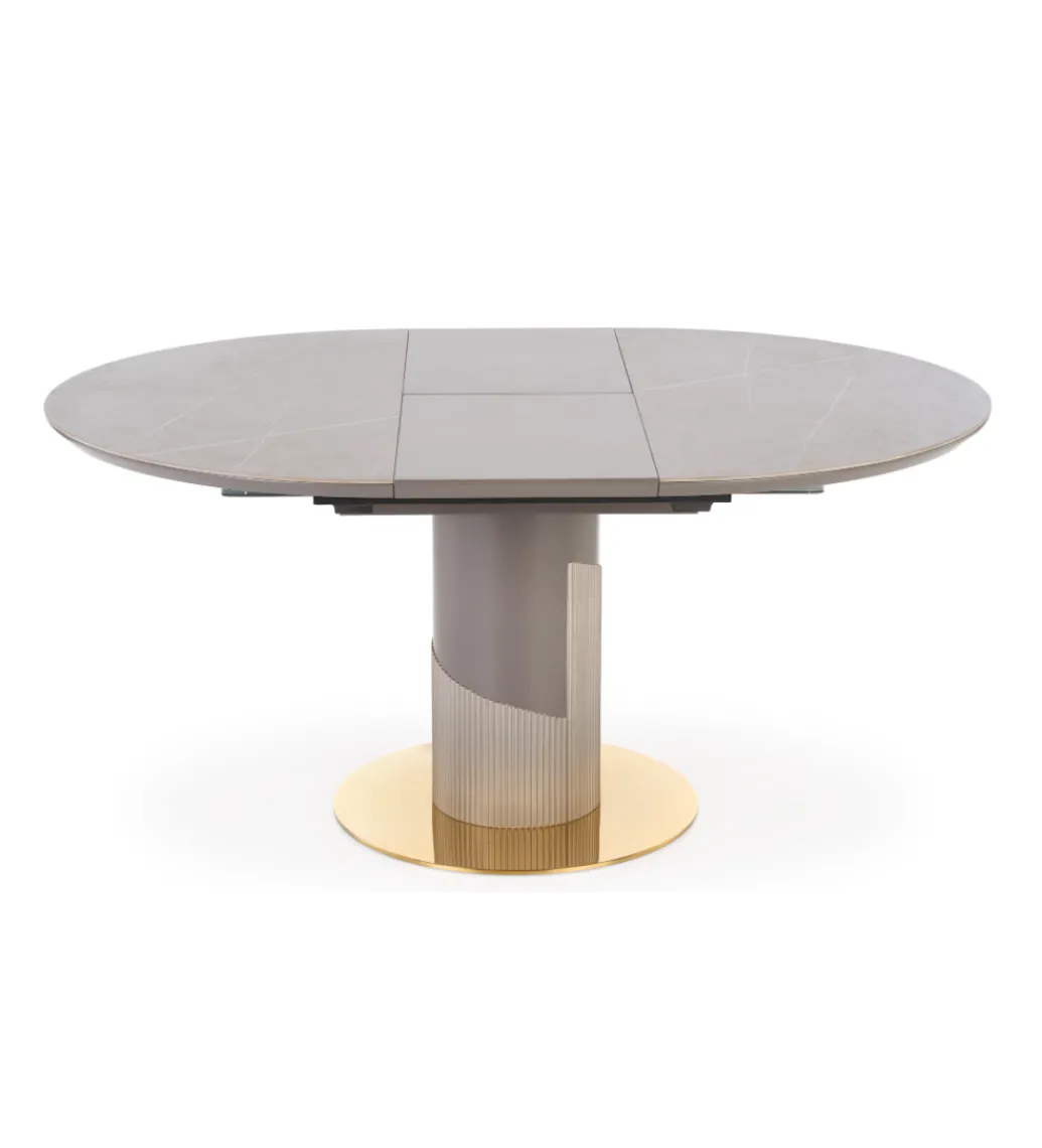 Stół rozkładany MUSCAT 120 cm - 160 cm w optyce szarego marmuru*Halmar Online
