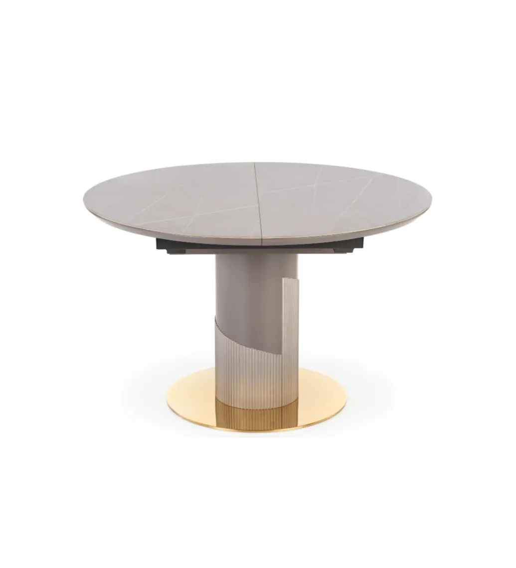 Stół rozkładany MUSCAT 120 cm - 160 cm w optyce szarego marmuru*Halmar Online