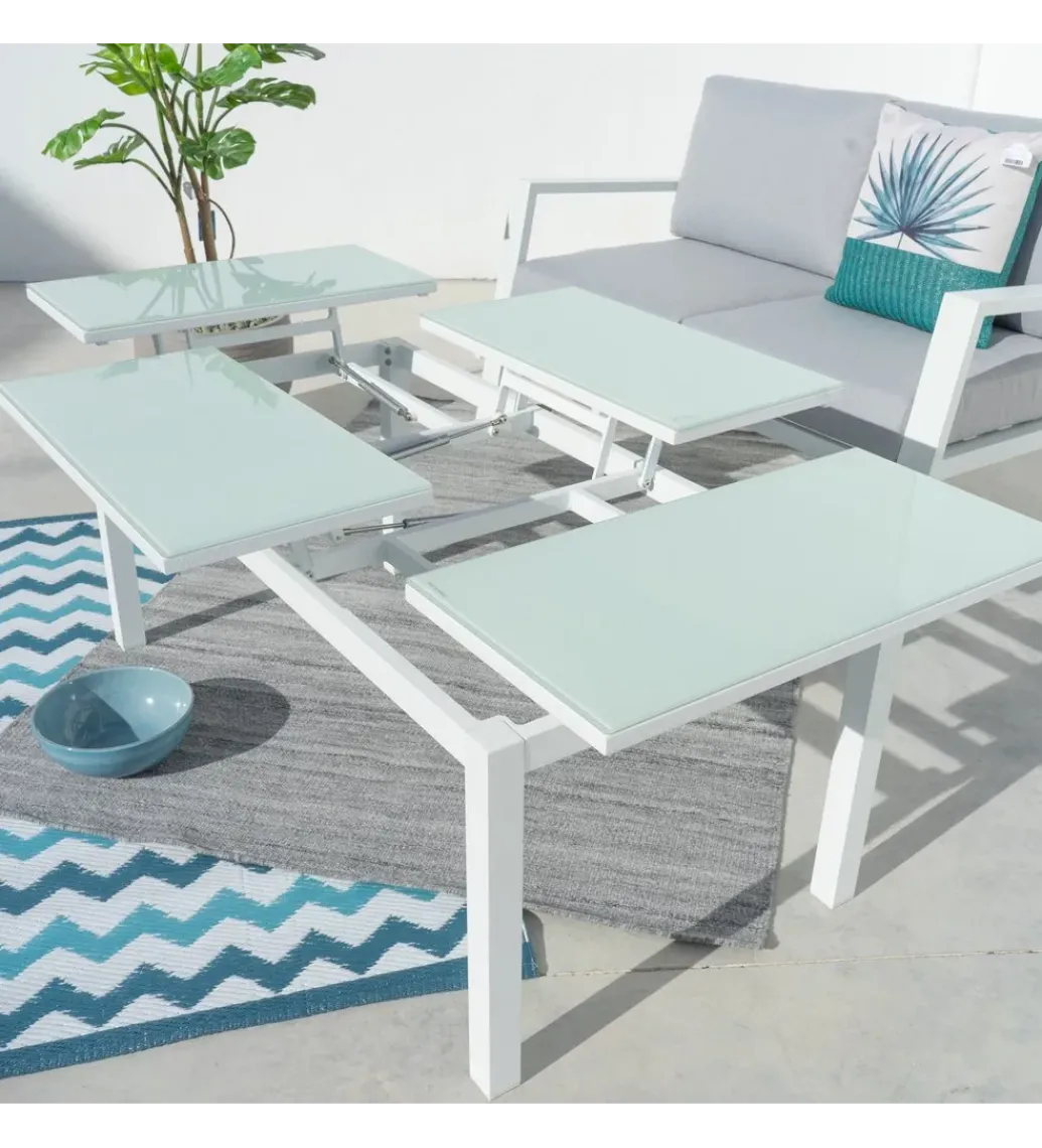 Stół rozkładany ogrodowy AGNES 120 cm biały*Zona-Design Hot