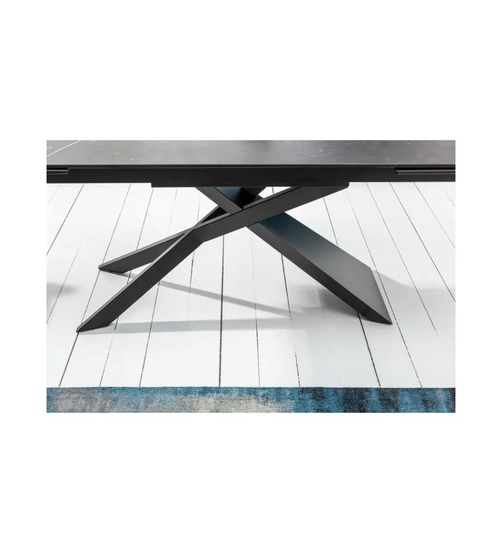 Stół rozkładany ONTARIO Euphoria 180 Cm - 220 Cm - 260 Cm Ceramika W Optyce grafitu*Invicta Interior