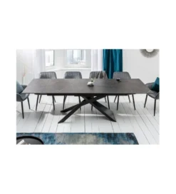 Stół rozkładany ONTARIO Euphoria 180 Cm - 220 Cm - 260 Cm Ceramika W Optyce grafitu*Invicta Interior