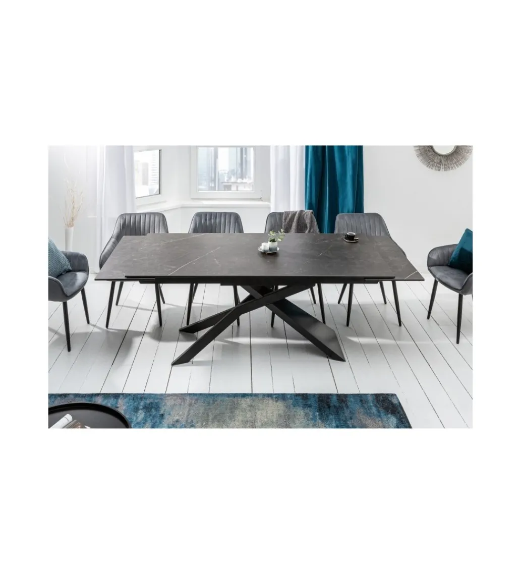 Stół rozkładany ONTARIO Euphoria 180 Cm - 220 Cm - 260 Cm Ceramika W Optyce grafitu*Invicta Interior