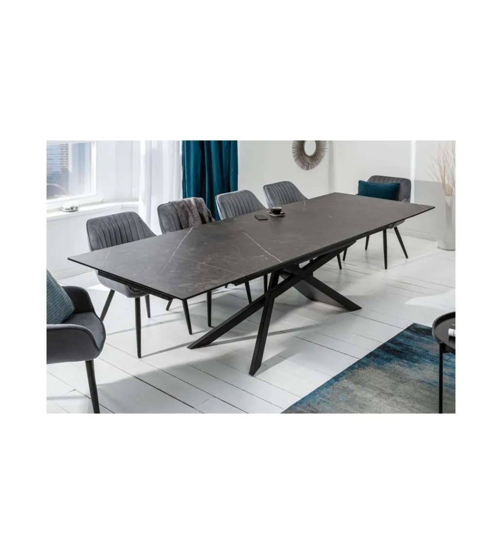 Stół rozkładany ONTARIO Euphoria 180 Cm - 220 Cm - 260 Cm Ceramika W Optyce grafitu*Invicta Interior