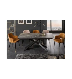 Stół Rozkładany ONTARIO Euphoria180 Cm - 220 Cm - 260 Cm Ceramika W Optyce Marmuru*Invicta Interior Discount