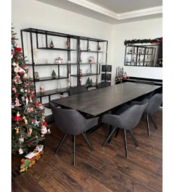 Stół Rozkładany ONTARIO Euphoria 180 Cm - 220 Cm - 260 Cm ceramika antracytowy Lava*Invicta Interior New