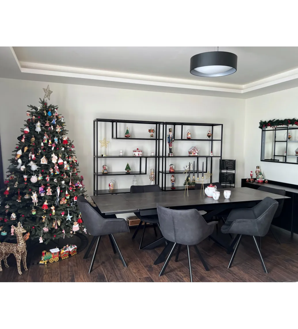 Stół Rozkładany ONTARIO Euphoria 180 Cm - 220 Cm - 260 Cm ceramika antracytowy Lava*Invicta Interior New