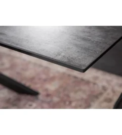 Stół Rozkładany ONTARIO Euphoria 180 Cm - 220 Cm - 260 Cm ceramika antracytowy Lava*Invicta Interior New
