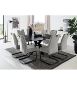 Stół rozkładany PALLINI 150 cm x 90 cm - 120 cm - 150 cm ceramika antracytowy*MCA Sale