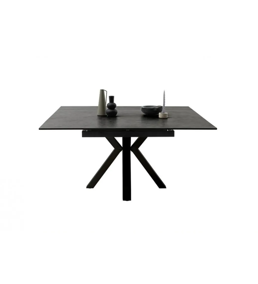 Stół rozkładany PALLINI 150 cm x 90 cm - 120 cm - 150 cm ceramika antracytowy*MCA Sale
