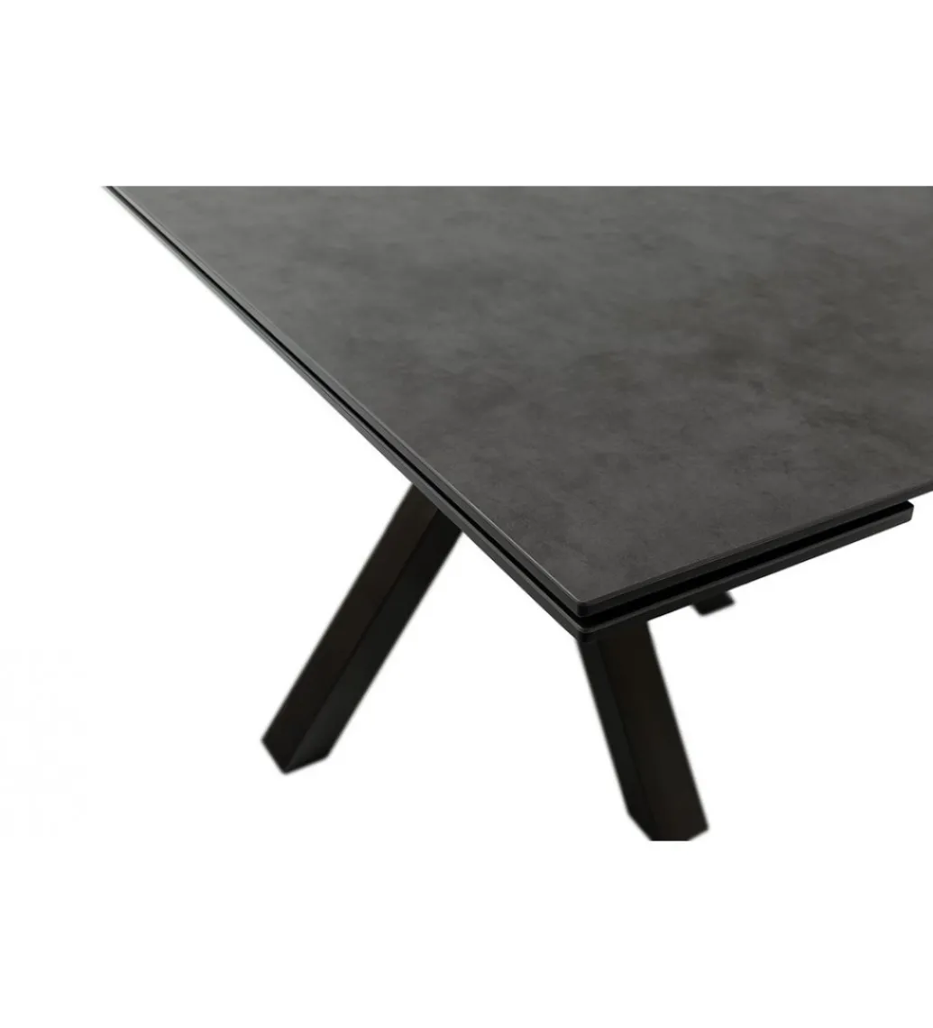 Stół rozkładany PALLINI 150 cm x 90 cm - 120 cm - 150 cm ceramika antracytowy*MCA Sale