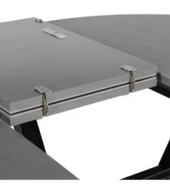 Stół rozkładany PATARASO 120 cm ceramika szara nogi czarne*Zona-Design Sale