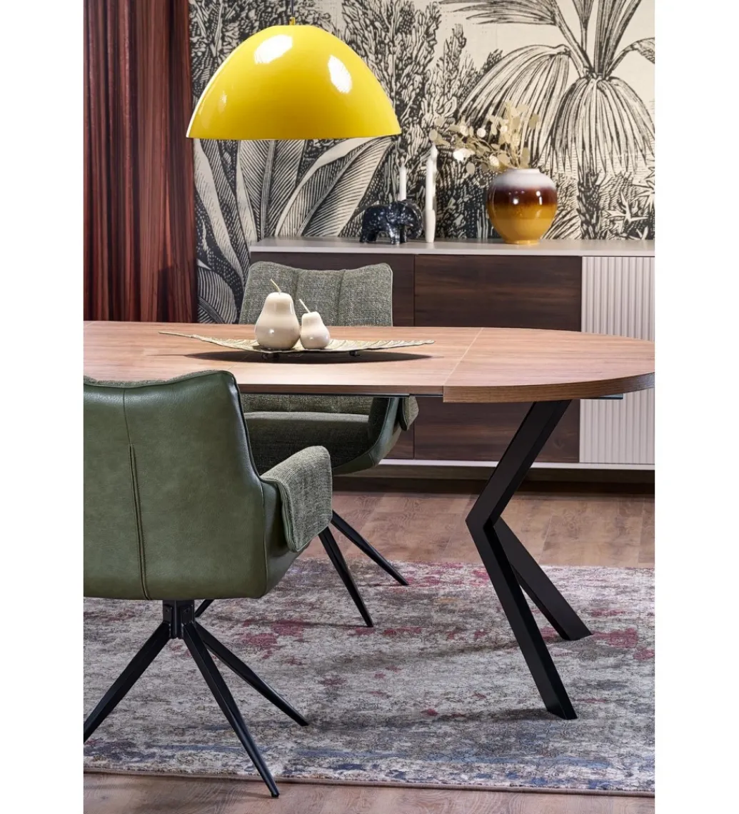 Stół rozkładany PERONI II 100 cm - 250 cm w optyce drewna orzech*Halmar Hot