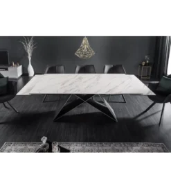 Stół rozkładany PLATON Prometheus 180 cm - 260 cm ceramika w optyce marmuru*Invicta Interior Outlet