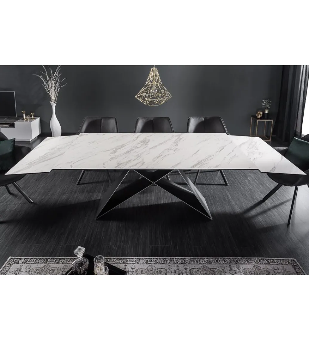 Stół rozkładany PLATON Prometheus 180 cm - 260 cm ceramika w optyce marmuru*Invicta Interior Outlet