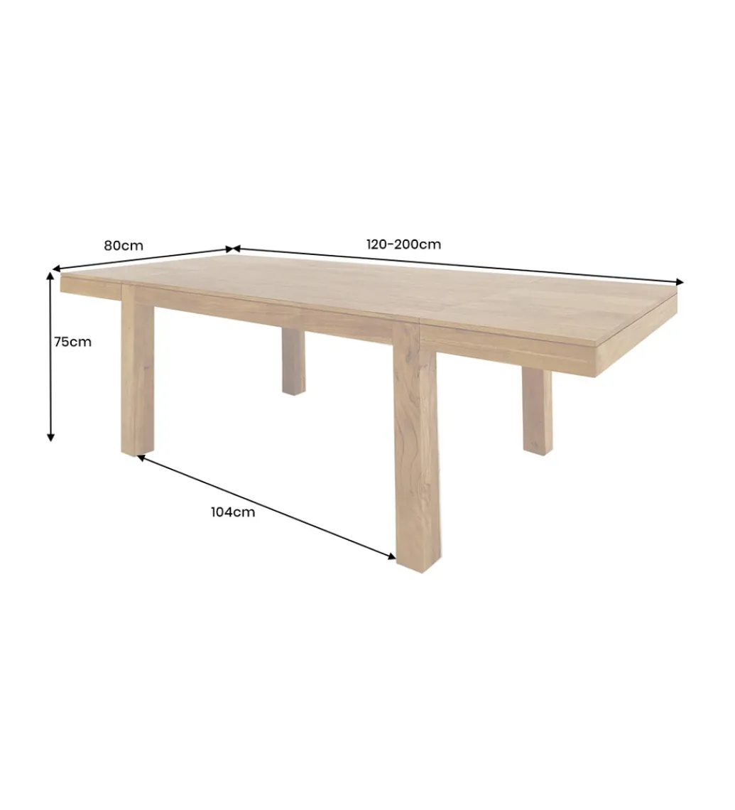 Stół rozkładany PURE od 120 do 200 cm drewno sosny*Invicta Interior - przedsprzedaż New