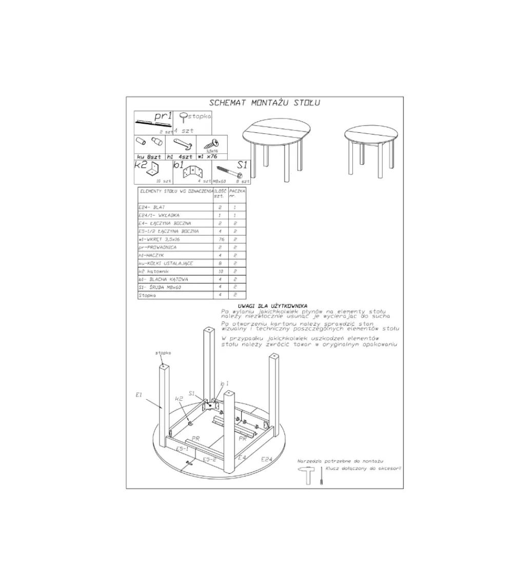Stół rozkładany RINGO 102 cm - 142 cm biały*Halmar Discount