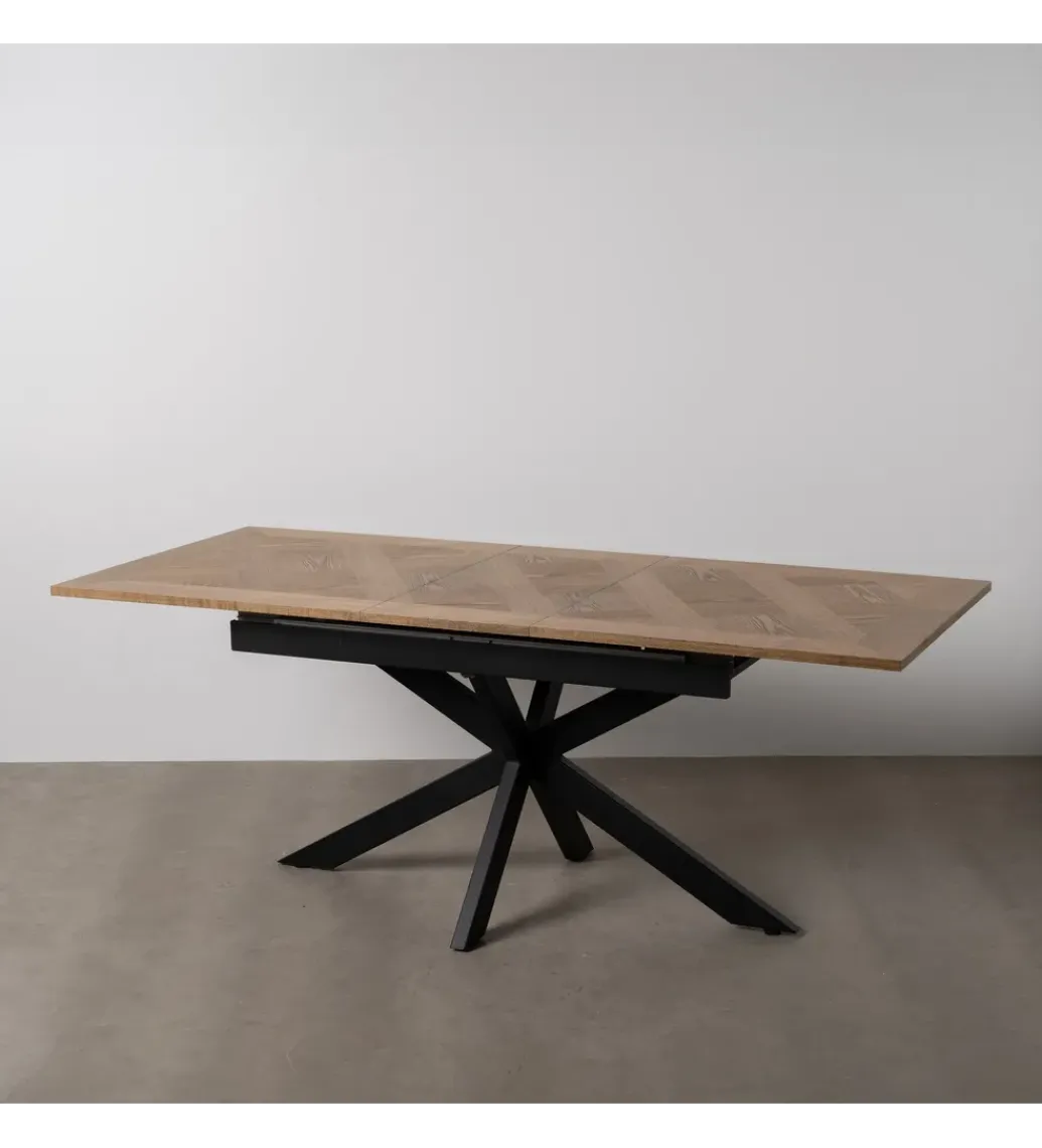Stół rozkładany TAREMOTO od 160 do 200 cm naturalny czarny*Zona-Design