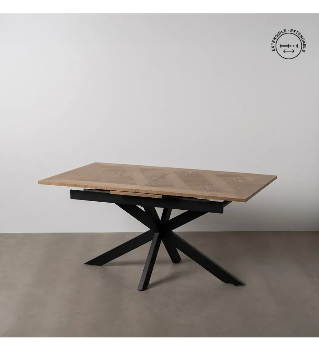 Stół rozkładany TAREMOTO od 160 do 200 cm naturalny czarny*Zona-Design