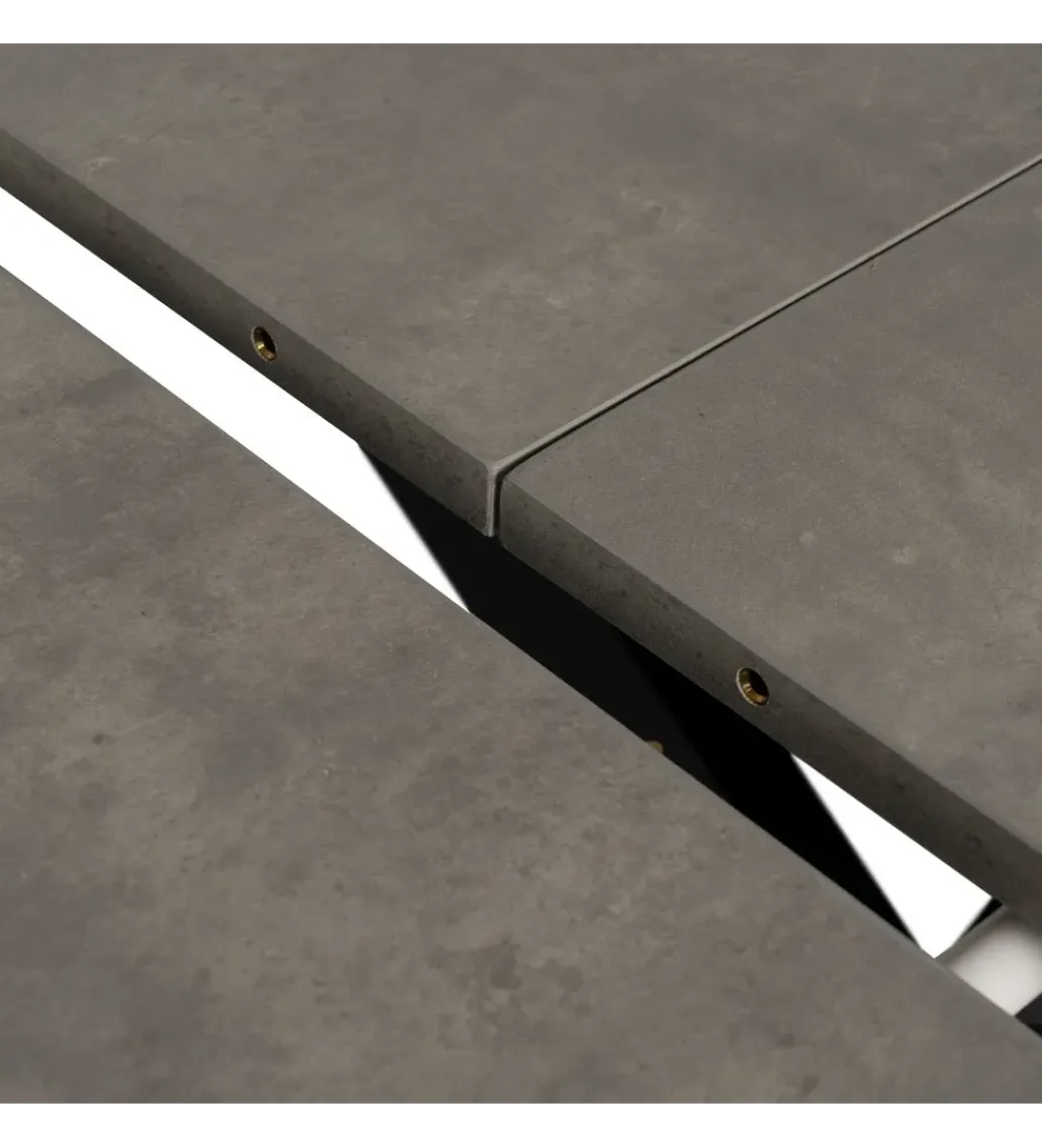 Stół rozkładany TURAMON 120 cm szary czarny*Zona-Design