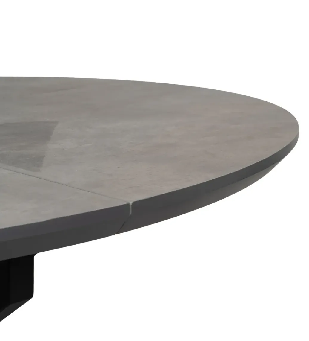Stół rozkładany TURAMON 120 cm szary czarny*Zona-Design