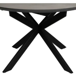 Stół rozkładany TURAMON 120 cm szary czarny*Zona-Design