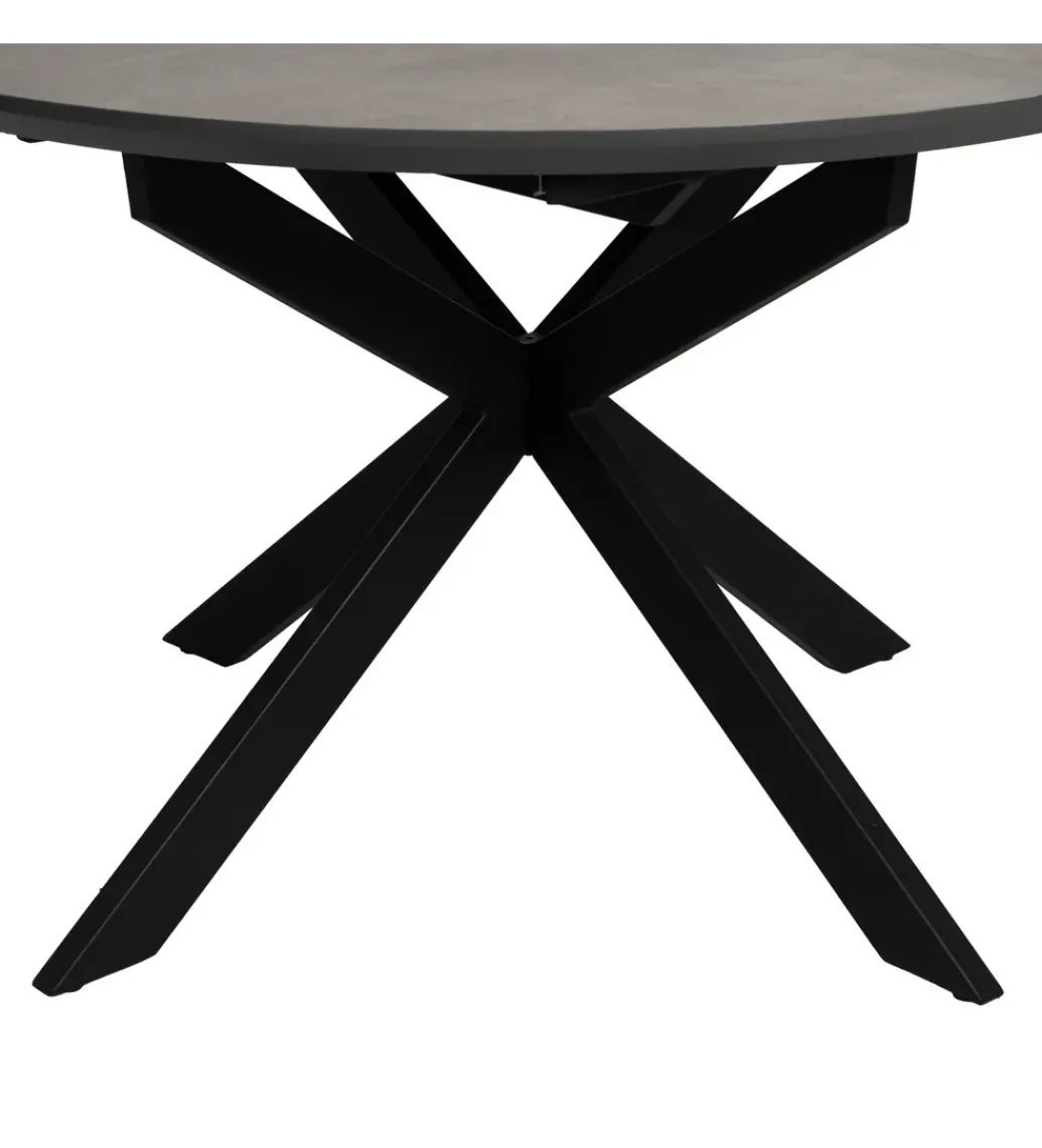 Stół rozkładany TURAMON 120 cm szary czarny*Zona-Design