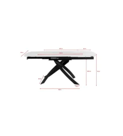Stół rozkładany TWIST od 120 do 180 cm ceramika w optyce kamienia*KDesign Outlet