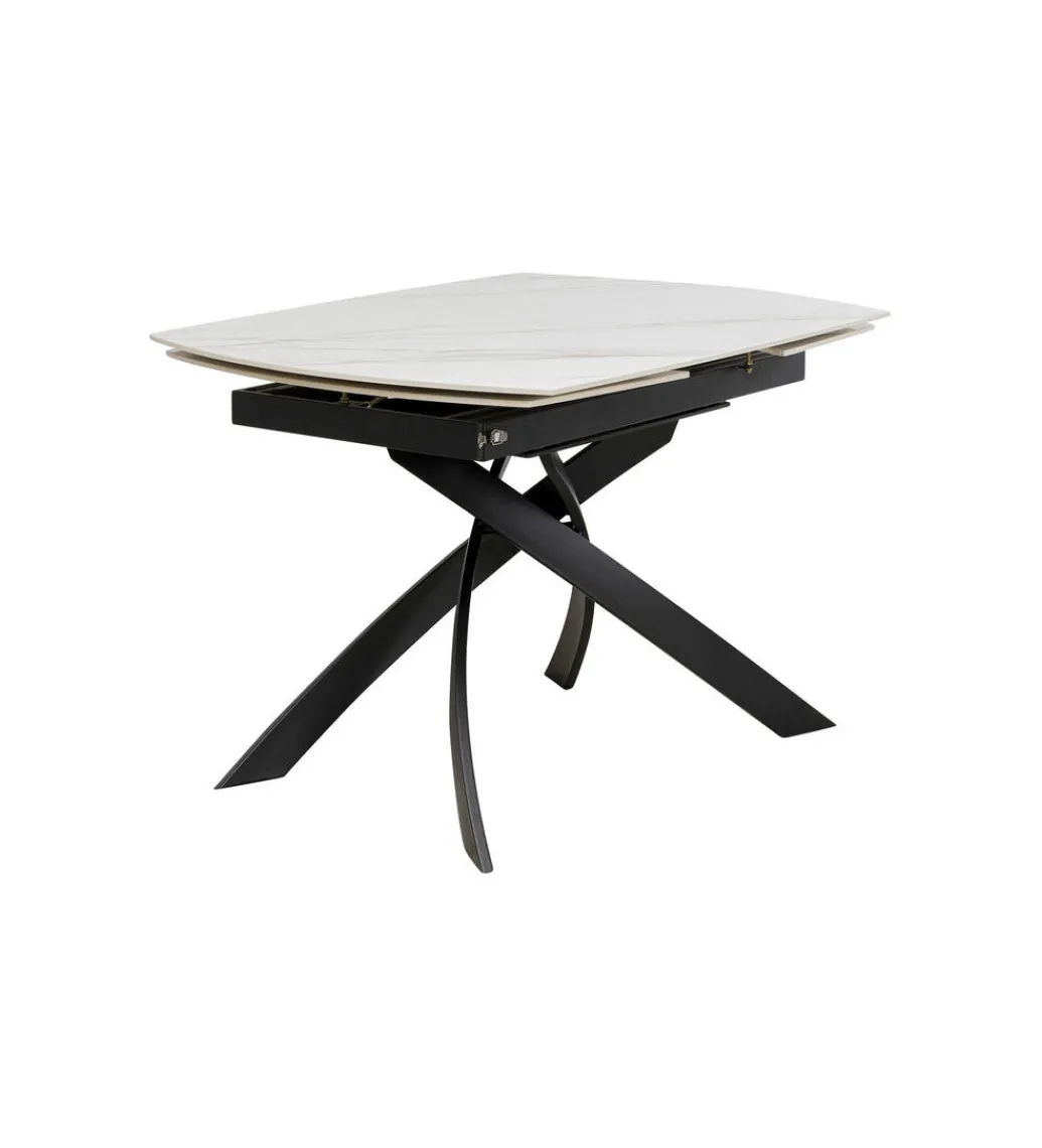 Stół rozkładany TWIST od 120 do 180 cm ceramika w optyce kamienia*KDesign Outlet