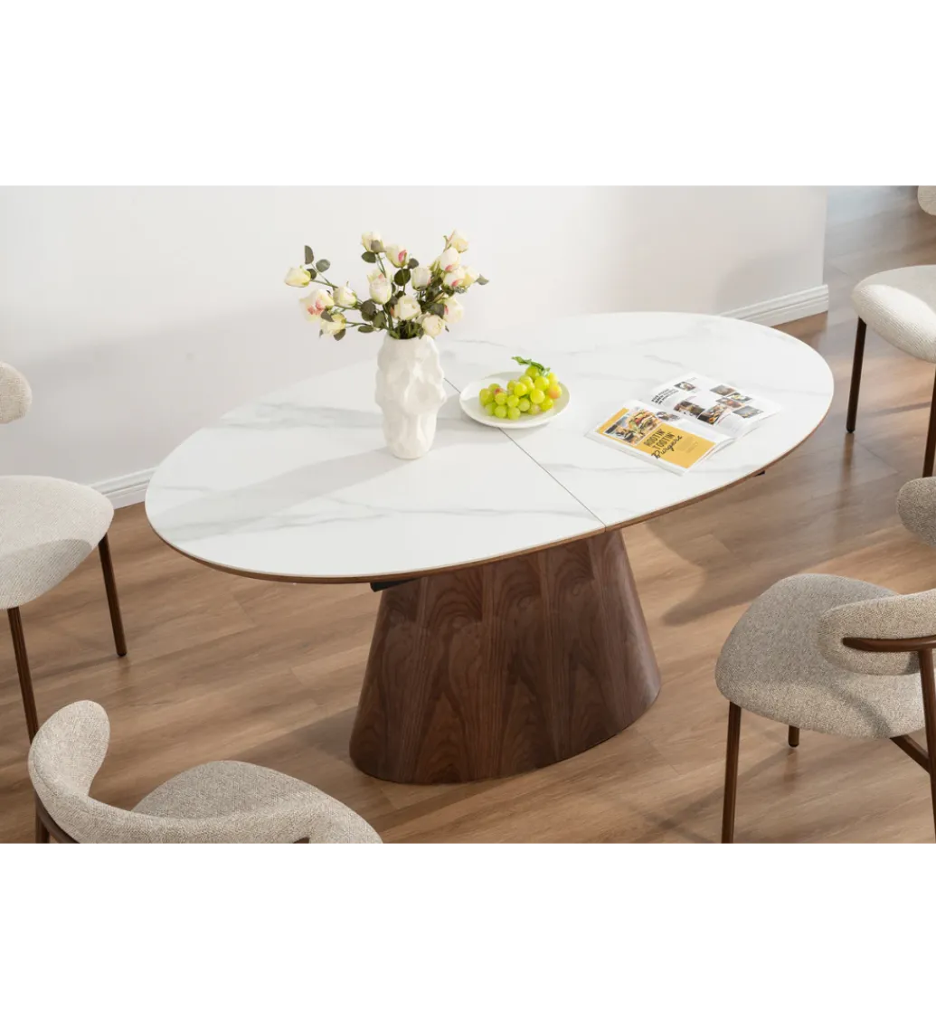 Stół rozkładany UNIQUE od 160 do 200 cm naturalny ceramiczny blat*Invicta Interior Sale